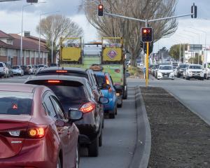 Cars on Moorhouse Ave wait to turn onto Waltham Rd. Photo: Geoff Sloan ​