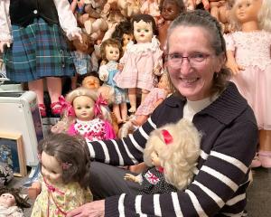 Queenstown woman Cathryn Kabuji is selling her large doll collection. Photo: supplied