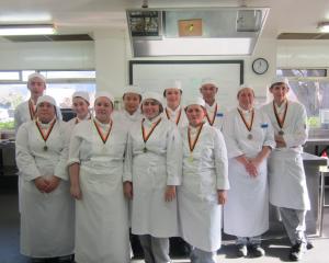 Cromwell-based hospitality students from Otago Polytechnic’s Central Otago campus. PHOTO: SUPPLIED
