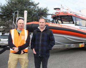 Riverton Coastguard skipper and chairman Ross McKenzie (left) and Gough Bros manager Nick Morris...