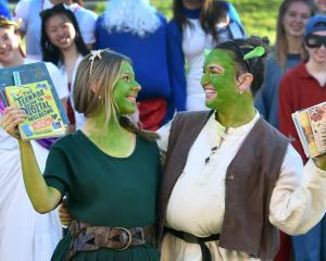 Otago Girls' High School deputy head girl Meg Allison (left) and head girl Jessie McGrouther...