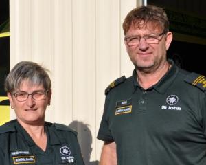 St John Nelson Tasman area operations manager Anne-Maree Harris and critical care paramedic Jon...