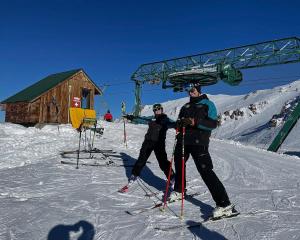 Ski instructors Jenny Eriksson and Carl Alander, both from Sweden, were thrilled with conditions...