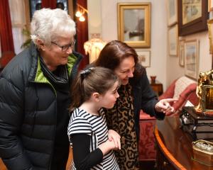 Lynda Short, left, with daughter Catherine Short, and granddaughter Grace Thompson, take a tour...