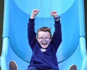 St Clair School pupil Gus Moran gives the Dunedin City Council’s newly refurbished St Clair Park,...