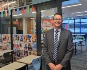 Shirley Boys' High School principal Tim Grocott is delighted with the new walls in the formerly...