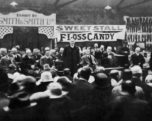 Hon William Nosworthy opens the Otago A and P Society’s 1925 Winter Show in Dunedin. — Otago...