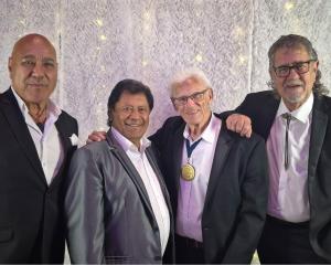 The New Zealand Highwaymen, (from left) Frankie Stevens, Dennis Marsh, Gray Bartlett and Brendan...