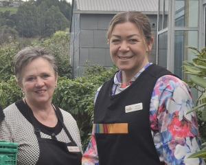 Otago Community Hospice head chef Rose Tamplin (left) and dedicated kitchen volunteer Aimee...