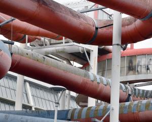 The ageing hydroslides at Moana Pool in Dunedin will be refurbished, rather than replaced. PHOTO:...