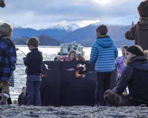 A cosy bonfire set up by the Kahu Youth Team for Matariki. PHOTOS: RAWAN SAADI