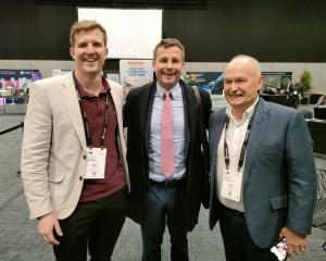 Gore Mayor Ben Bell (left), Deputy Prime Minister David Seymour and Tararua district councillor...