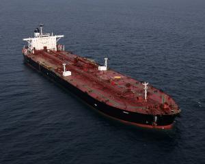 A suspected "shadow fleet" tanker stopped in early October by French authorities. PHOTO: REUTERS