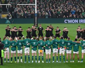 The All Blacks perform the haka before their match against Ireland in Dublin last year. Photo:...