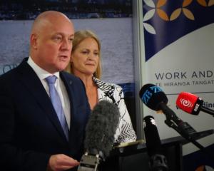 Prime Minister Christopher Luxon and Social Development Minister Louise Upston at the...