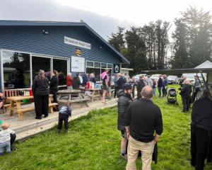 People attend the Drummond community barbeque. Photo: Supplied / Emergency Management
