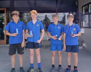 From left, Theo Eley, Archie McNally, Vinny Kitto, Quade Kitto
