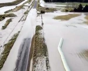 A flashback to flooding on the Rangitata River in December 2019. PHOTO: ALLIED MEDIA FILES

