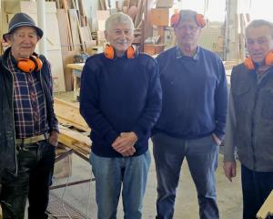 East Otago Blokes Shed members (from left) Neil Kennedy, Dave Brown, Bevan Clyne and Joe Hayde...