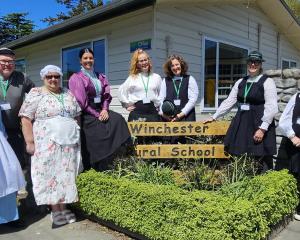 Winchester Rural School staff get in the jubilee spirit by dressing up in historical attire and...