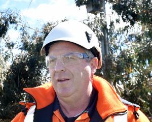 Powernet chief executive Paul Blue visits a Clydevale farm yesterday to talk to customers and...