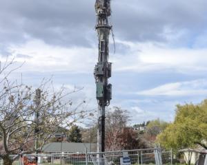 A cell phone tower near the Wanaka Cemetery was destroyed by a fire earlier this month. Photo:...