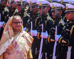 Former Bangladeshi Prime Minister Sheikh Hasina during an official visit to Thailand last year....