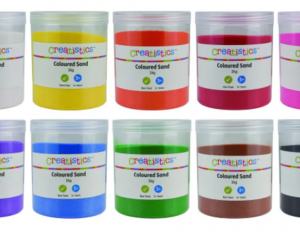 Creatistics Coloured Sand is sold in various colours. Photo: Supplied / Product Safety NZ