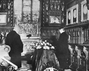 The body of Queen Alexandra lies in state at Sandringham Church, in Norfolk, England. — Otago...