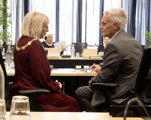 Dunedin Mayor Sophie Barker and Cr Andrew Simms discuss the economic development portfolio before...
