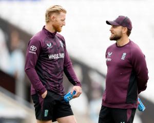 England's Ben Stokes with head coach Brendon McCullum. Photo: Reuters