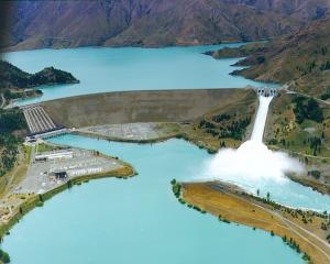 The Benmore Dam spills water in this file photo from 2001. PHOTO: SUPPLIED