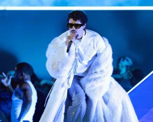 Bad Bunny performs at Dolby Theatre, Los Angeles. Photo: TNS
