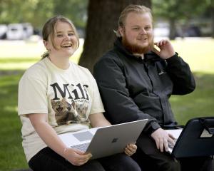 University of Otago Summer School students Caitlin Proctor, 21, and Thomas Boyte, 19, make the...