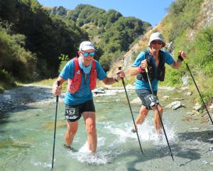 Veterans Queenstown’s James Harcombe, left, and Wanaka’s Mal Law have been regular entrants....