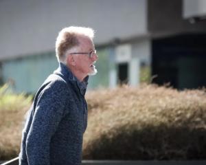 Fr Rowan Donoghue outside the Christchurch District Court last month. Photo: Nathan McKinnon / RNZ