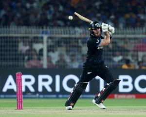 Finn Allen hits out against South Africa. Photo: Reuters