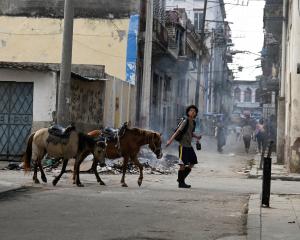 People are relying on other forms of transport in Cuba as US-imposed oil blockade cripples the...
