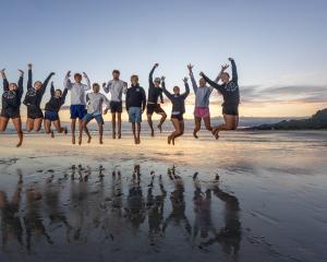 St Clair junior competitors jump for joy. PHOTOS: JAMIE TROUGHTON/DSCRIBE MEDIA