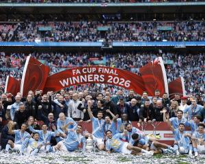 Manchester City celebrates winning the FA Cup. Photo: Action Images via Reuters