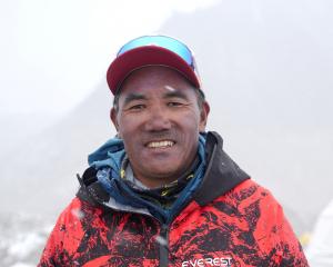 Kami Rita Sherpa at Everest Base Camp. Photo: Reuters