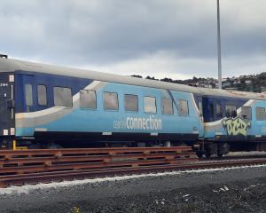 Train carriages sit on a siding at Hillside Workshops. PHOTO STEPHEN JAQUIERY