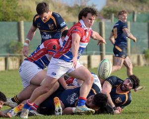 Action from Dunedin versus Harbour. Photo: Gerard O'Brien