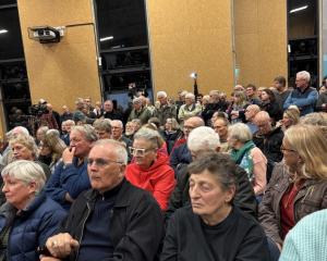 A packed public meeting at the Pegasus Bay School opposing the purchase of Pegasus' 18 hole...