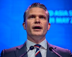 U.S. Secretary of War Pete Hegseth speaks during the 23rd IISS Shangri-La Dialogue at the Shangri...