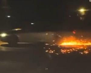 A screenshot from a TikTok account featuring a youth stealing cars and damaging them across...