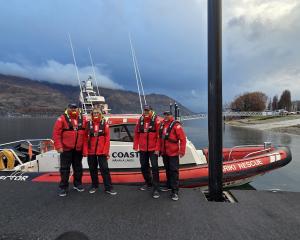 Coastguard Wānaka - (From left to right) Dave Brown, Davinia Proctor, Nic Pawson, Jason Pearson....