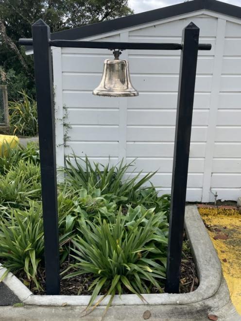 The bell, before it was stolen. Photo: Supplied/ Kelburn Normal School