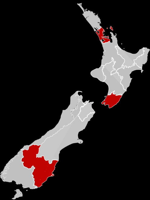 There are now confirmed cases of Covid-19 in the regions of Auckland, Wellington and Otago. There are now confirmed cases of Covid-19 in the regions of Auckland, Wellington and Otago.