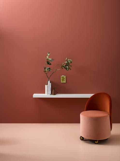 Grounded neutrals, including terracotta, are making a comeback. Resene Apple Blossom, Resene Wax...